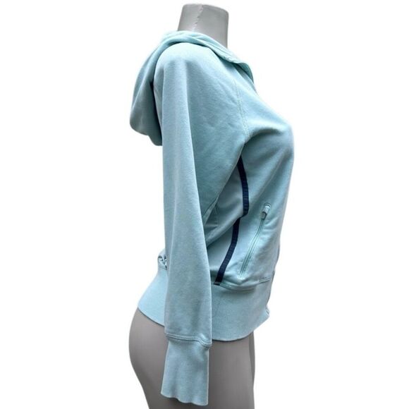 Nike Hoodie Anorak Sweatshirt Youth Girls Large Seafoam Green Full Zip Thumbhole - Picture 5 of 12